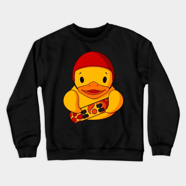 Skateboarding Rubber Duck Crewneck Sweatshirt by Alisha Ober Designs